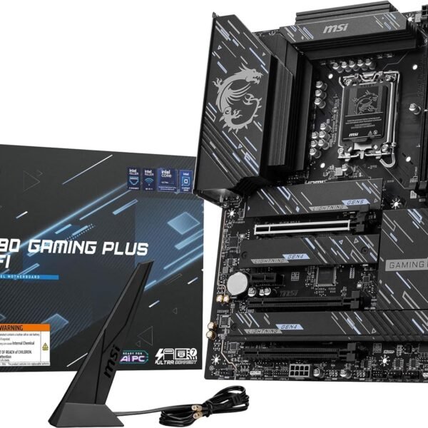 MSI Z890 Gaming Plus WiFi Gaming Motherboard (Supports Core Ultra Series 2 Intel Processors, LGA 1851, DDR5, PCIe 5.0, M.2, SATA, 5Gbps LAN, USB Type-C, Wi-Fi 7, Bluetooth 5.4, Thunderbolt 4, ATX)