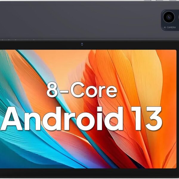 Android 13 Tablet, 10-inch Tablet with Octa-core Processor, HD Touchscreen, 8(4+4GB) RAM+64GB ROM+512GB Expandable, 5000mAh Battery, WiFi 6, BT5.0, Dual Camera, Split Screen Support (Gray)