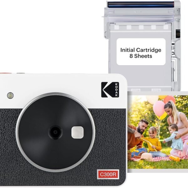 KODAK Mini Shot 3 Retro 4PASS 2-in-1 Instant Digital Camera and Photo Printer (3×3 inches)